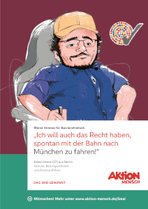 Plakat der Aktion Mensch