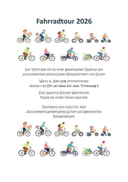 Flyer der Fahrradtour am 04.Juni